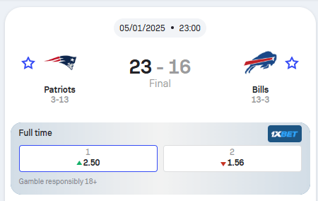 Buffalo Bills vs New England Patriots Match Player Stats